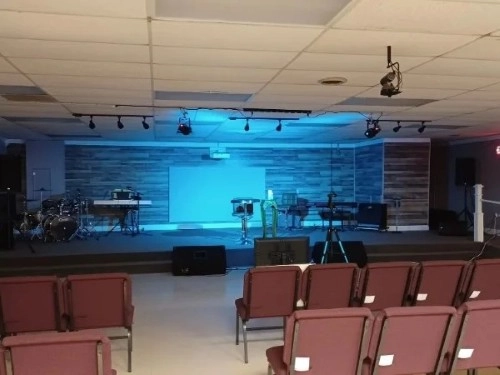 church av installation stage lighting